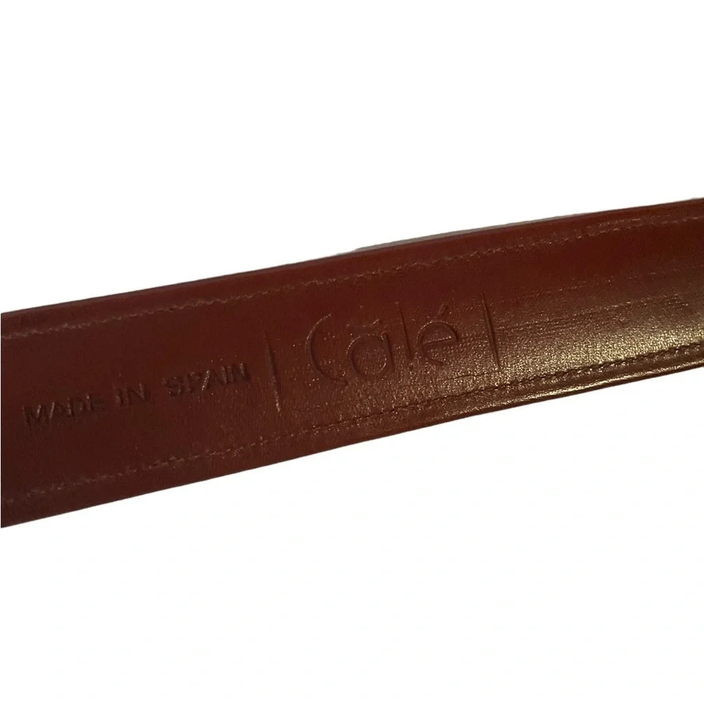 Cale Brown Crocodile Skin Belt Size 34
